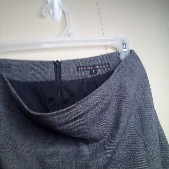 Jenne Maag Skirt S Career Straight Wool Blend Gray - Picture 6 of 13